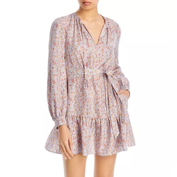 Rebecca Taylor Violet Fleur Belted Mini Dress, NWT, Size M - Picture 8 of 8